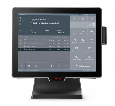 pos терминал-моноблок атол jazz, msr, ssd, 4 gb windows 10 iot (43137)