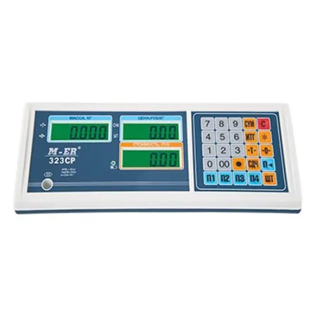 весы торговые m-er 322acpx-32.5 (со стойкой) lcd