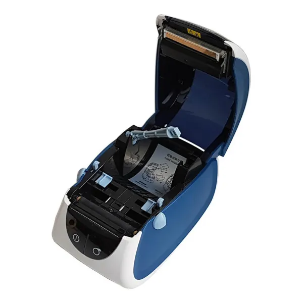 принтер этикеток mprint lp80 eva (rs232, usb) бело-синий