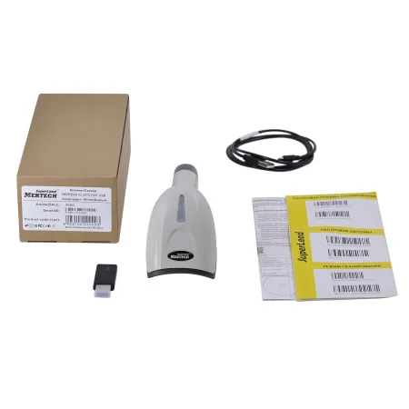 сканер штрих-кода беспроводной mertech cl-2310 ble dongle p2d usb, белый