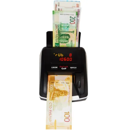 детектор банкнот docash golf rub автоматический, с акб