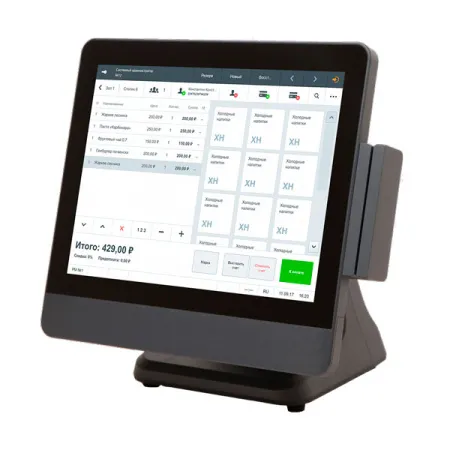 pos-комплект (сенсорный терминал viva smart (15", ssd, 2 gb) msr, windows 10 iot+атол rp-326-use)